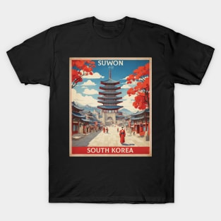 Suwon South Korea Travel Tourism Retro Vintage T-Shirt